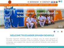 Tablet Screenshot of ecuadorspanishschools.com